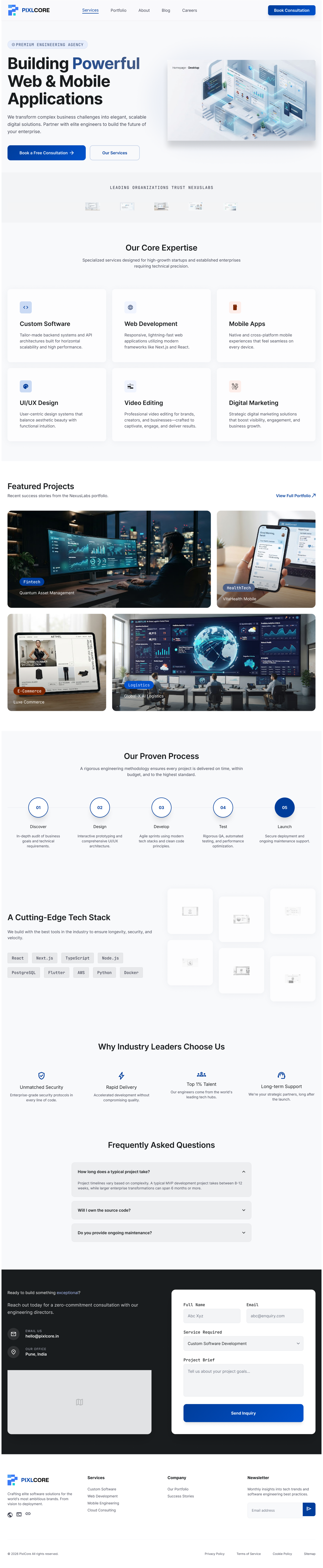 Homepage Interface project